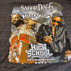 SNOOP DOGG & WIZ KHALIFA High School Reunion Tour 2023 t-shirt Size XL Hip Hop